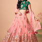 Exquisite Mirror Work Lehenga with Thread, Zari, Dori & Sequins Embroidery