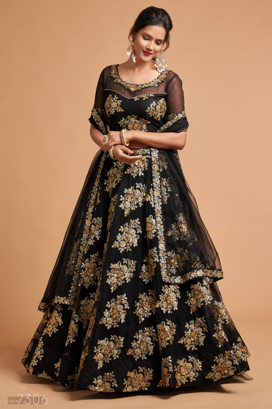Radiant Zari and Multi-Sequins Embroidered Ethnic Ensemble