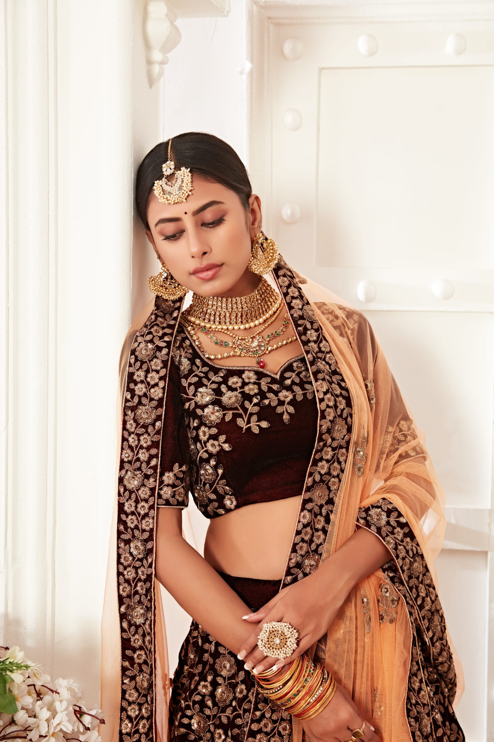 Designer Lehenga with Intricate Thread, Zari and Sequin Work