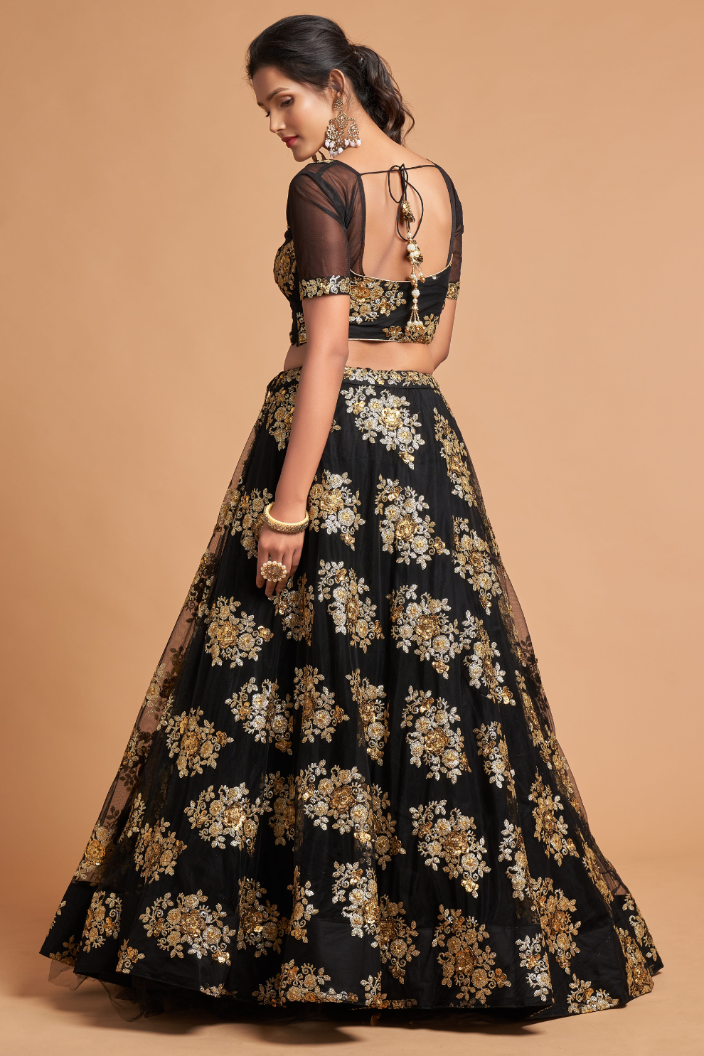Radiant Zari and Multi-Sequins Embroidered Ethnic Ensemble