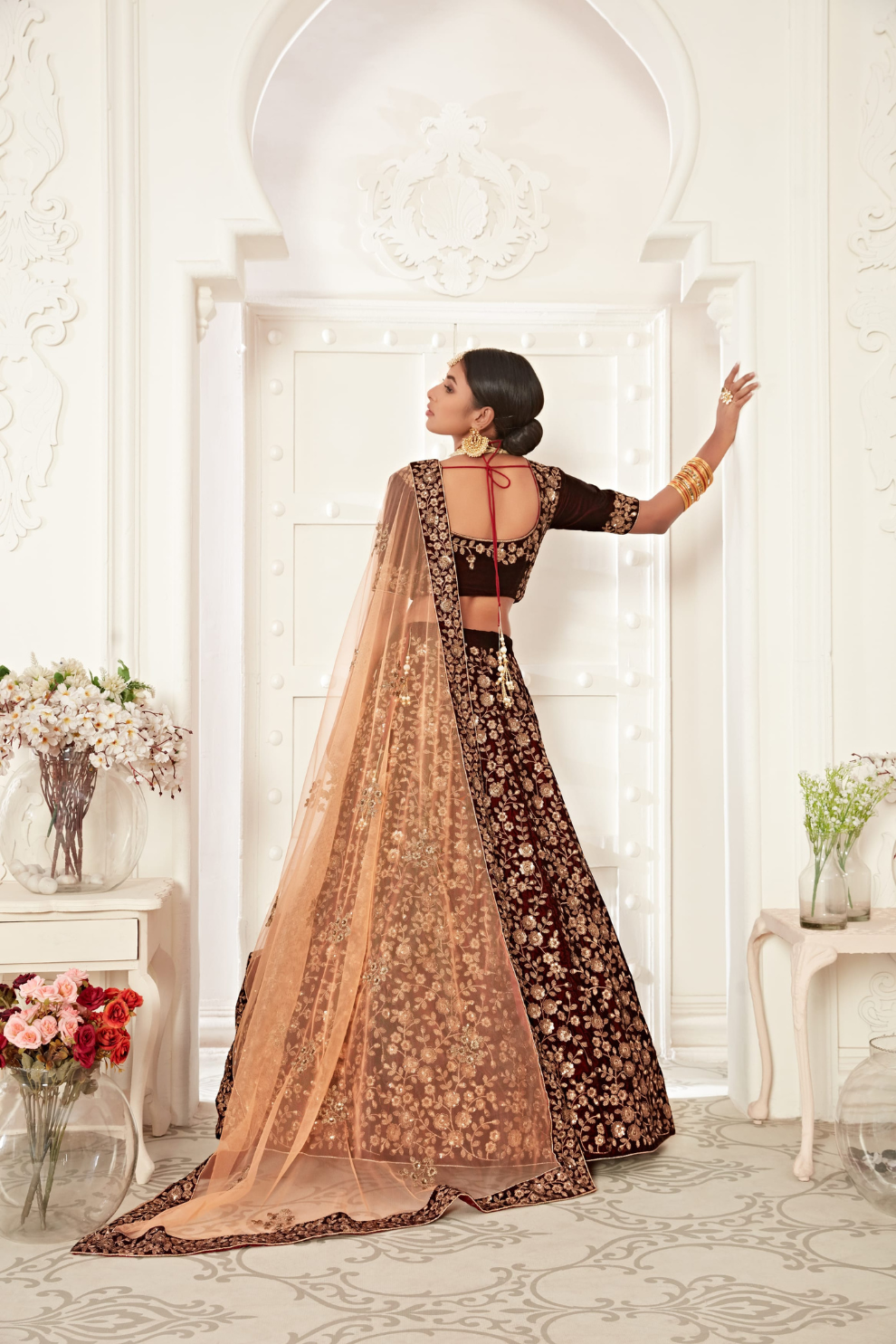 Designer Lehenga with Intricate Thread, Zari and Sequin Work