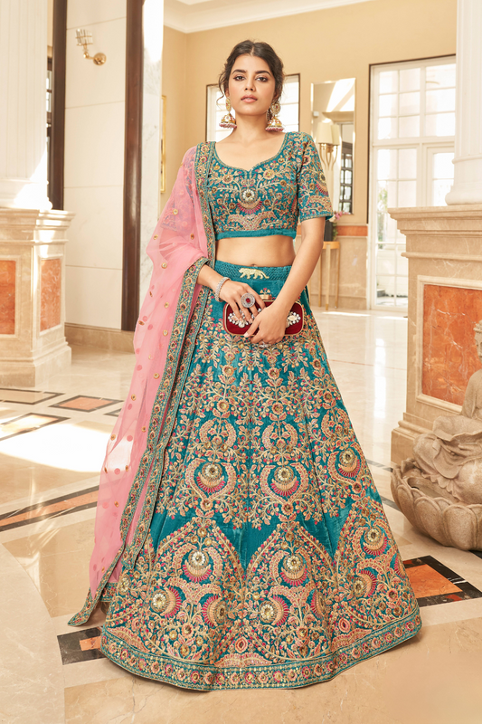 Heavy Embroidery Ensemble with Thread, Zari, Dori & Sequins Work
