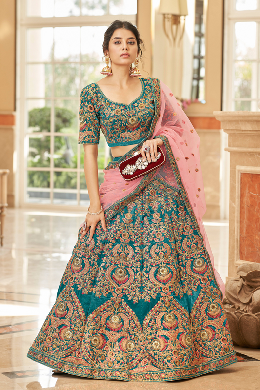 Heavy Embroidery Ensemble with Thread, Zari, Dori & Sequins Work