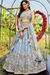 Tissue Fabric Bridal Lehenga with Elegant Embroidery