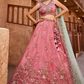 Elegant Tissue Sequin Embroidered Semi-Stitched Lehenga Choli with Dupatta