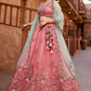 Elegant Tissue Sequin Embroidered Semi-Stitched Lehenga Choli with Dupatta