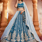 Designer Tissue Lehenga Choli with Sequin Embroidery and Coordinated Dupatta