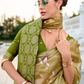 Tissue Silk Saree with Zari Booti and Elegant Sheen - LaVante Fashion