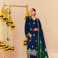 Graceful Navy Blue Bamber Silk Salwar Suit with Pearl Embroidery