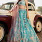 Satin Silk Lehenga Choli & Dupatta with Sequins Embroidery