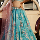 Satin Silk Lehenga Choli & Dupatta with Sequins Embroidery