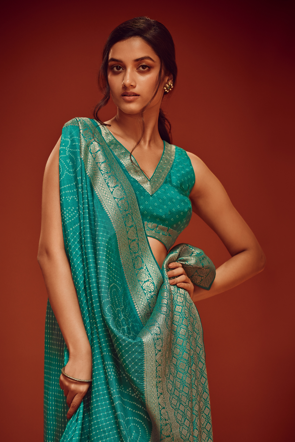 Elegance Redefined in Digitally Printed Silk Saree