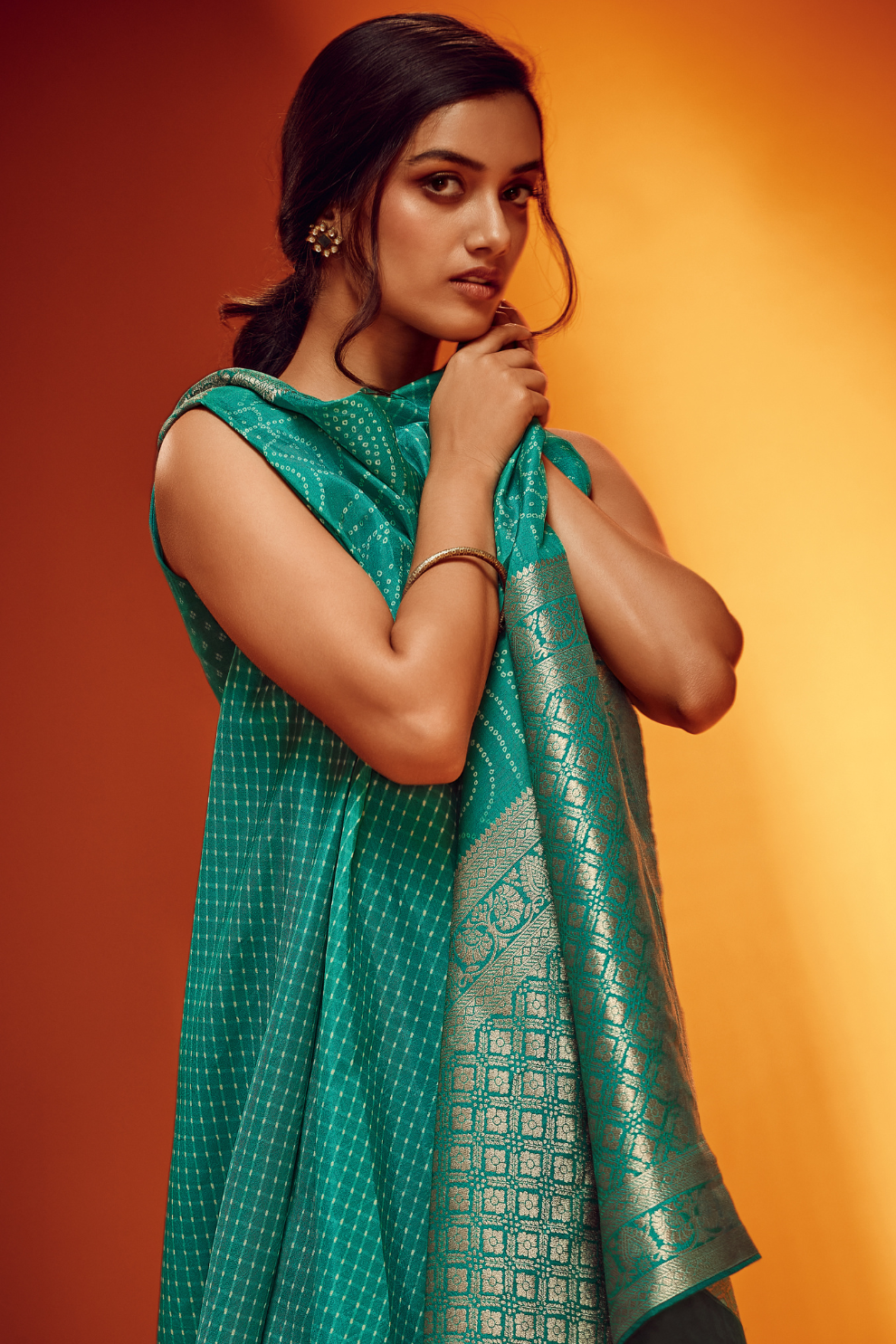 Elegance Redefined in Digitally Printed Silk Saree