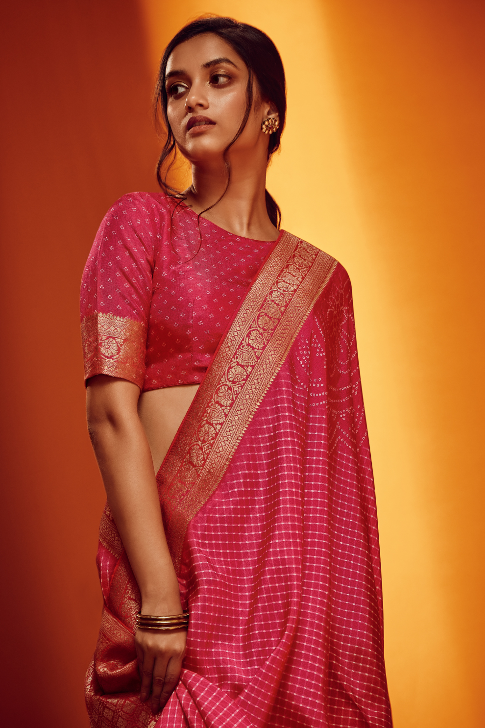 Viscose Woven Digitally Printed Saree with Elegant Blouse