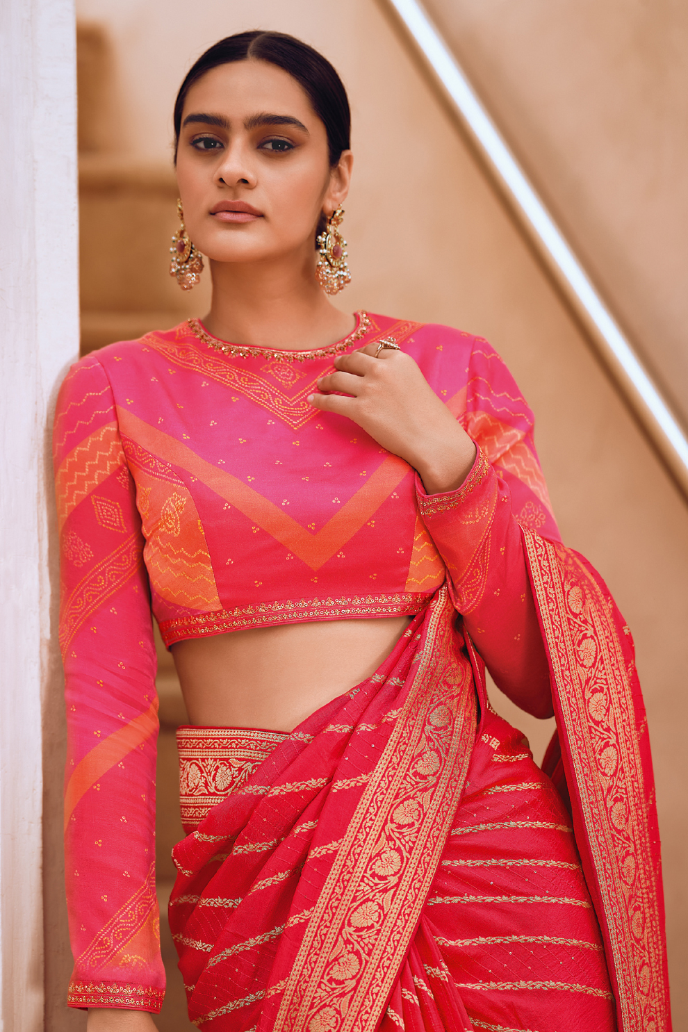 Classic Viscose Silk Saree with Contemporary Digital Print Blouse