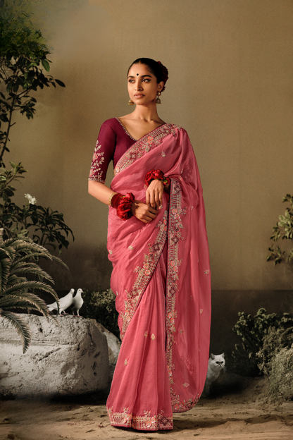 Tulip Fancy Dola Silk Designer Saree with Elegant Detailing