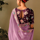 Puce Embroidery Banarasi Dola Silk Designer Saree for Occasions