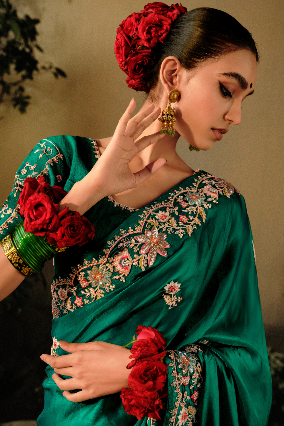 Wedding Wear Saree in Pure Fancy Fabric with Heavy Embroidery