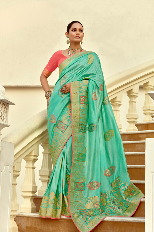 Banarasi Silk Saree with Traditional Zari Weaving Elegance