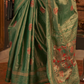 Elegant Silk Jacquard Saree with Handloom Weaving Craft
