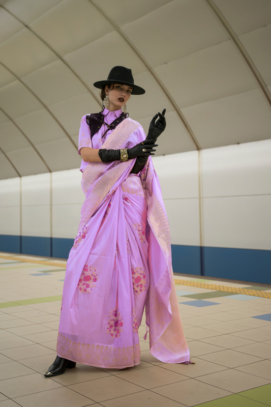 Banarasi Katan Silk Saree with Rich Zari Weaving