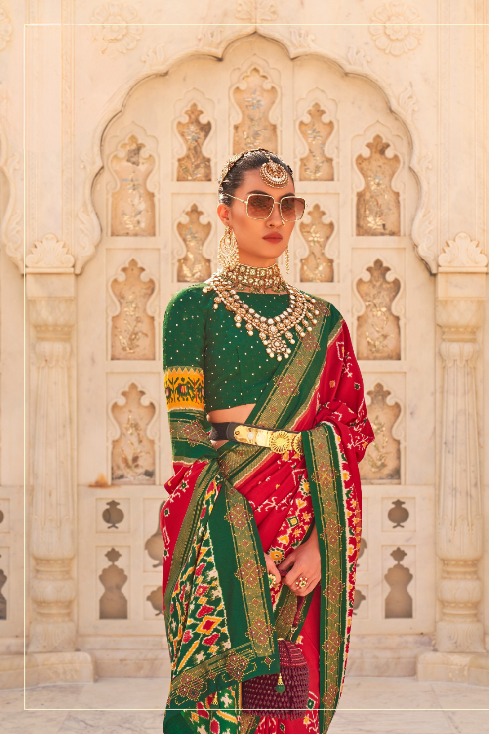 Handloom-Style Patola Silk Saree for Cultural Events