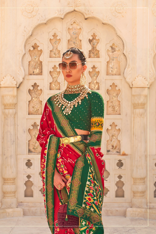 Handloom-Style Patola Silk Saree for Cultural Events