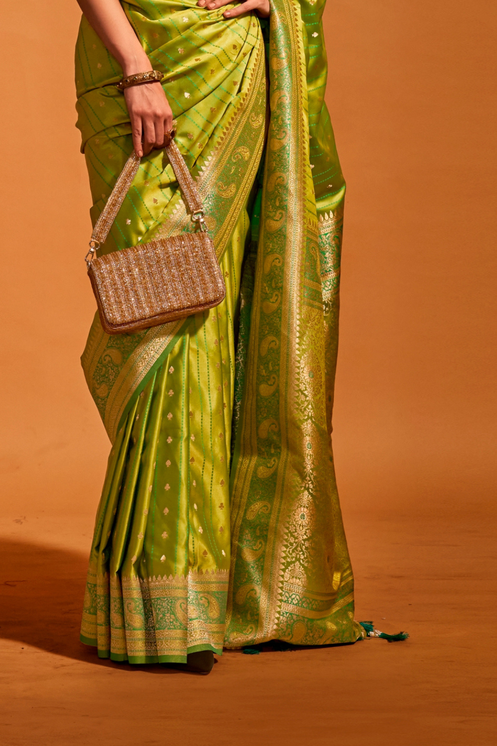 Woven Design Zari Satin Banarasi Saree with Rich Detailing