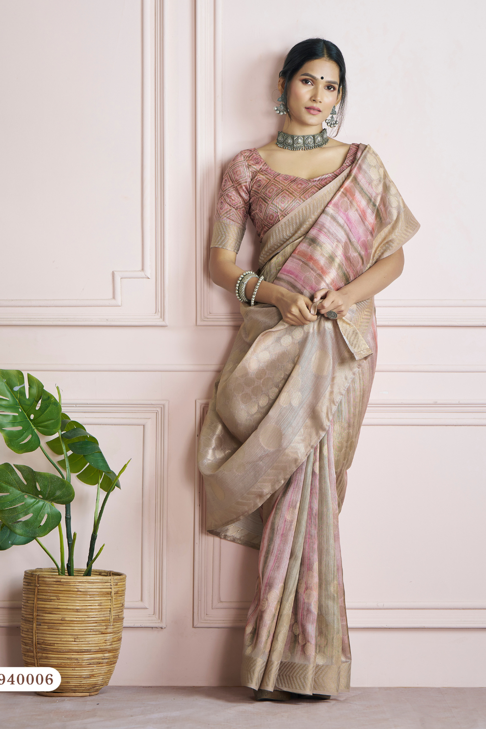 Pure Handloom Khadi Silk Saree with Elegant Digital Print - LaVante Fashion