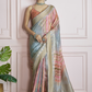 Pure Handloom Khadi Silk Saree with Elegant Digital Print - LaVante Fashion