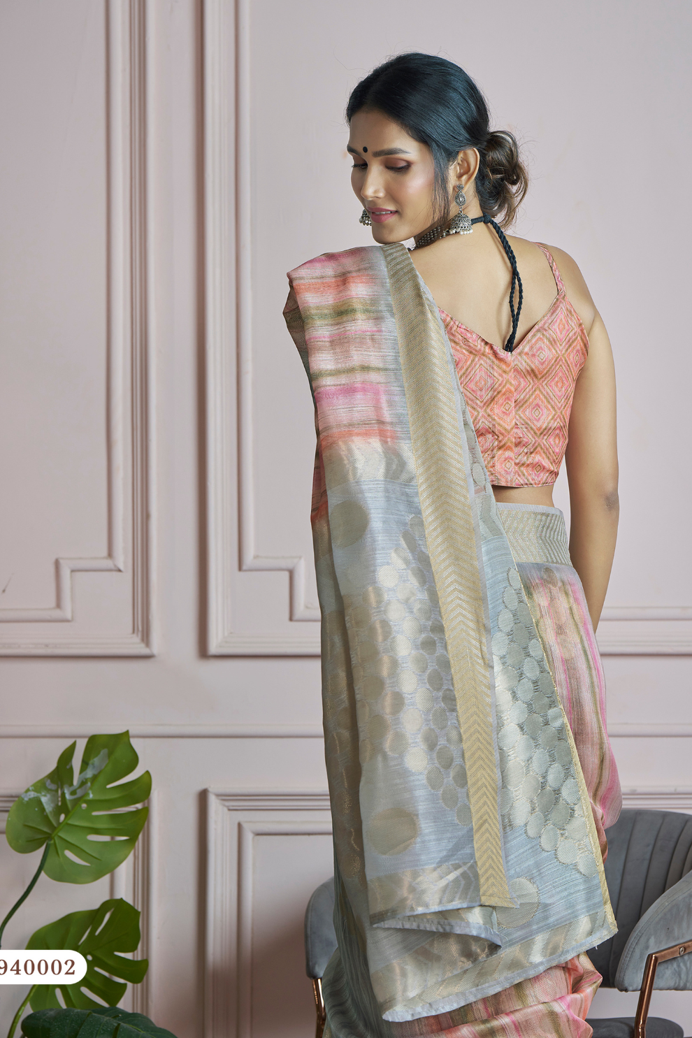 Pure Handloom Khadi Silk Saree with Elegant Digital Print - LaVante Fashion