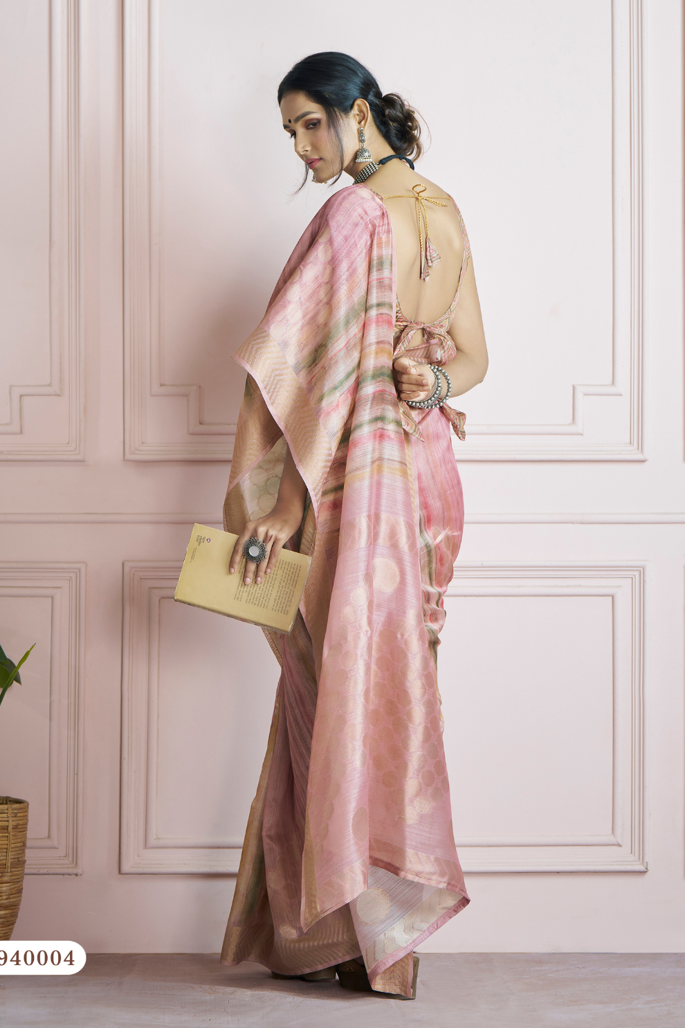 Pure Handloom Khadi Silk Saree with Elegant Digital Print - LaVante Fashion