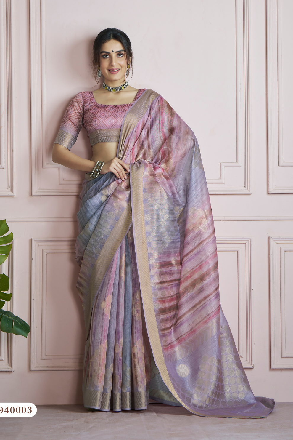 Pure Handloom Khadi Silk Saree with Elegant Digital Print - LaVante Fashion