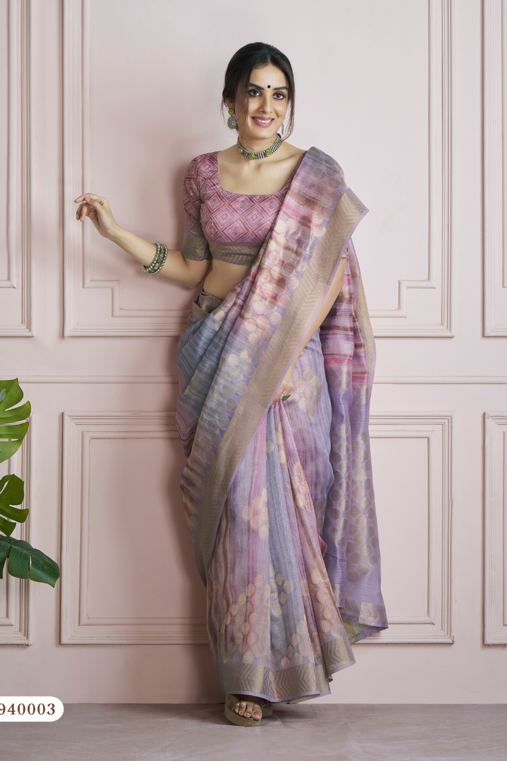 Pure Handloom Khadi Silk Saree with Elegant Digital Print - LaVante Fashion