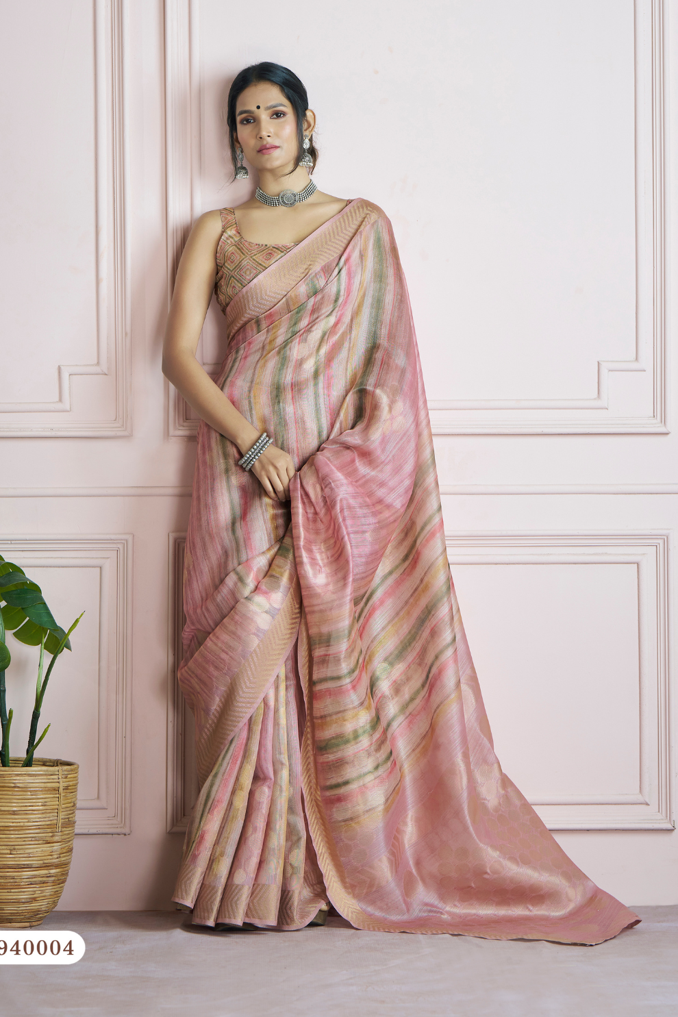 Pure Handloom Khadi Silk Saree with Elegant Digital Print - LaVante Fashion