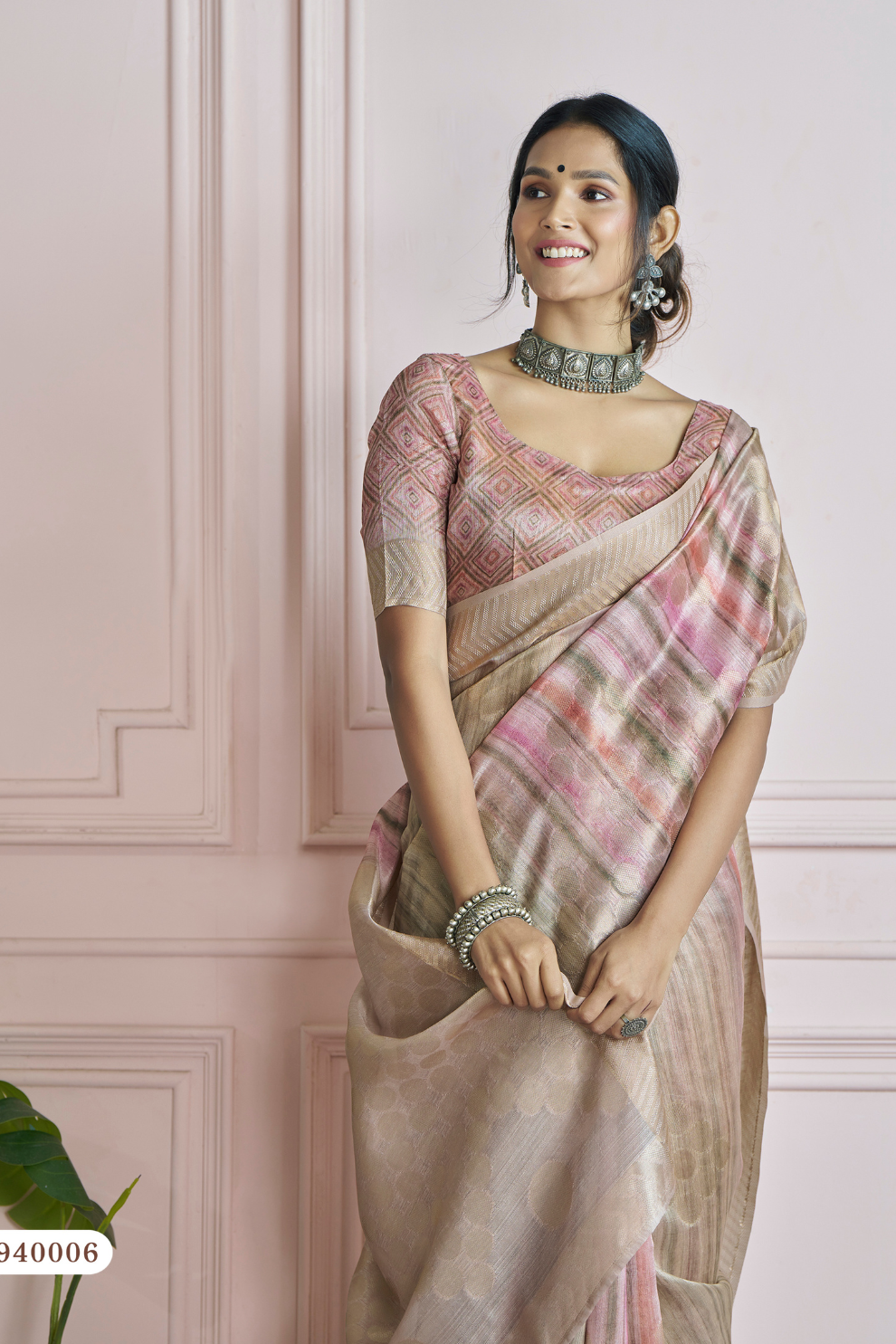 Pure Handloom Khadi Silk Saree with Elegant Digital Print - LaVante Fashion