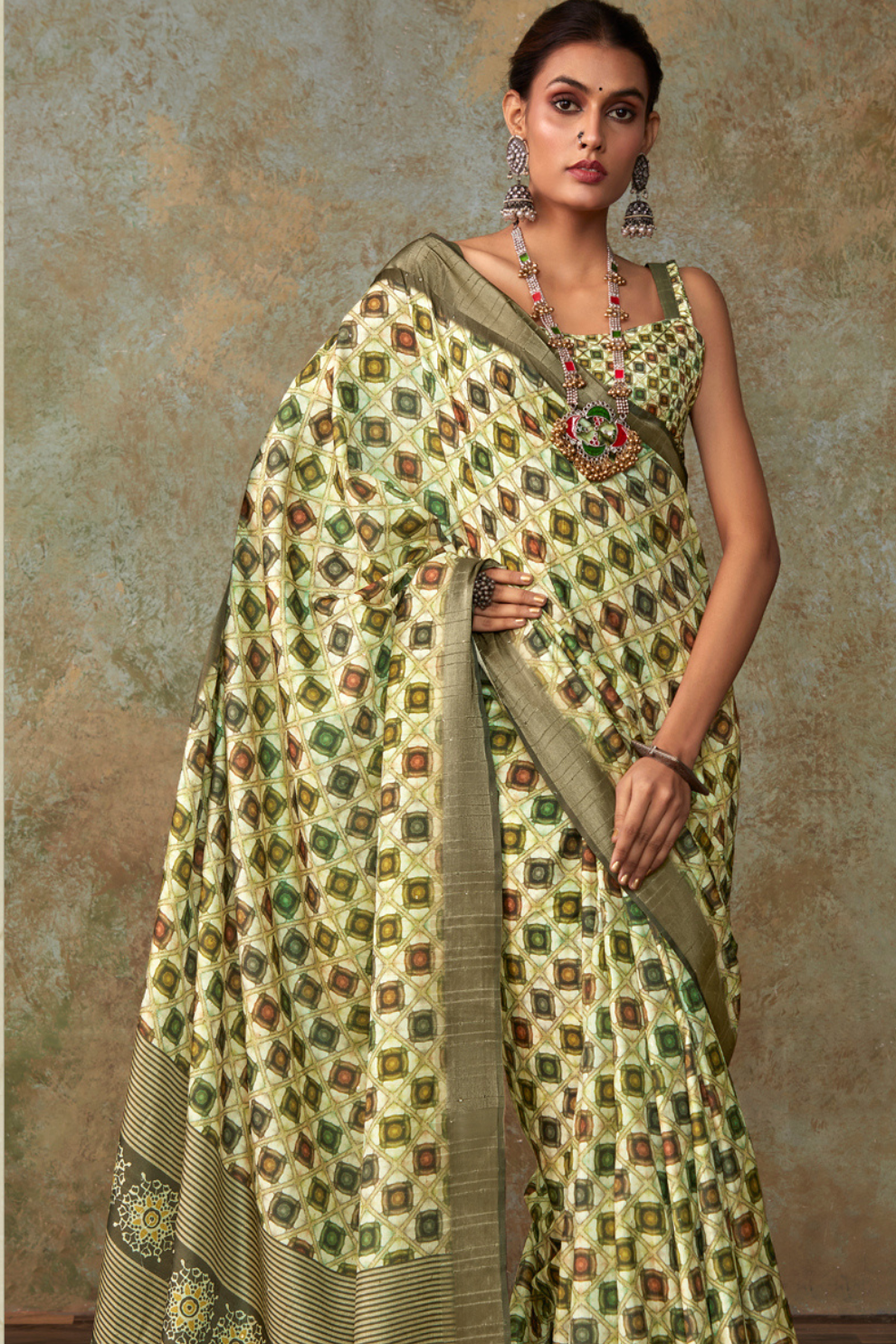 Handloom Fabric with Sequin Weaving & Digital Print - LaVante Fashion