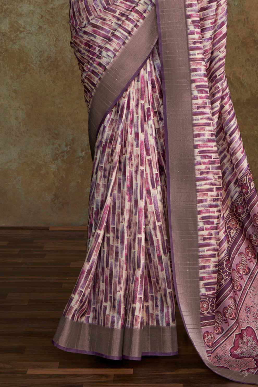 Handloom Fabric with Sequin Weaving & Digital Print - LaVante Fashion