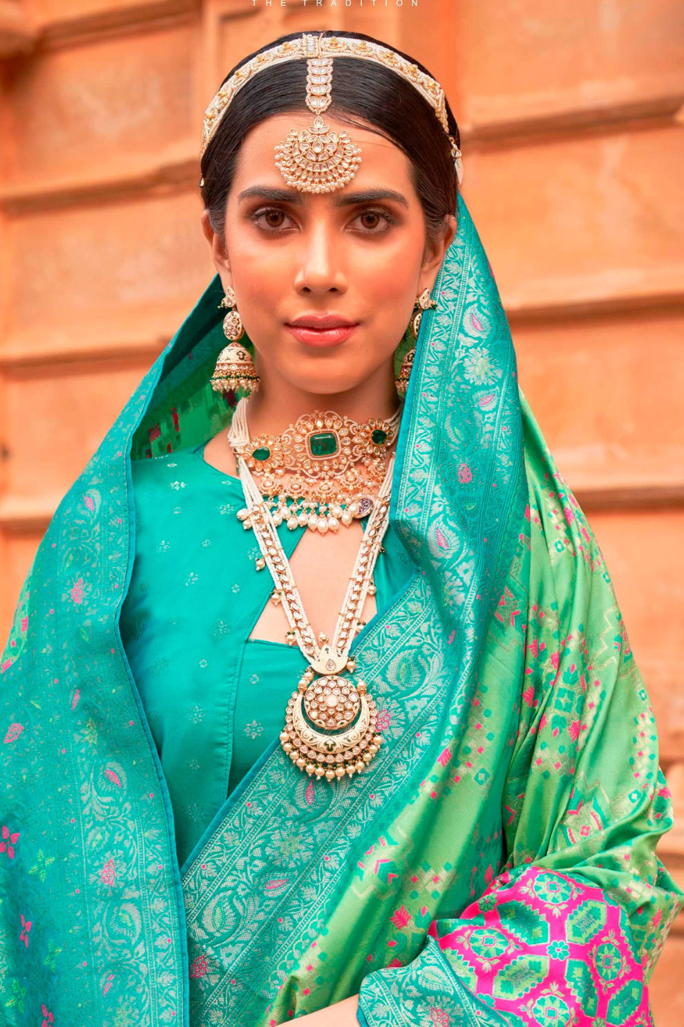 Banarasi P.V. Silk Saree with Elegant Patola Weaving Design - LaVante Fashion