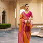 Banarasi P.V. Silk Saree with Exclusive Kanchipuram Weaving Design - LaVante Fashion