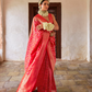 Banarasi P.V. Silk Saree with Exclusive Weaving Jaal Design - LaVante Fashion