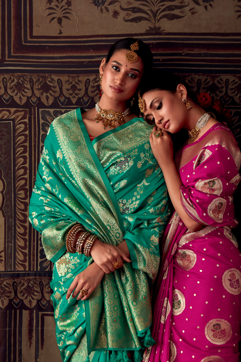 Banarasi Crepe Silk Saree with Zari Weaving Work