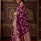 Banarasi Crepe Silk Saree with Zari Weaving Work