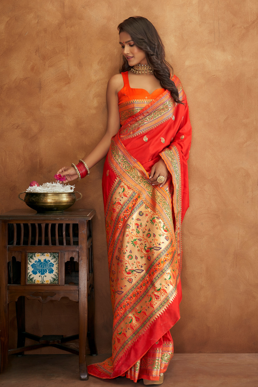 Golden Grace Soft Banarasi Silk Saree with Rich Pallu Design - LaVante Fashion