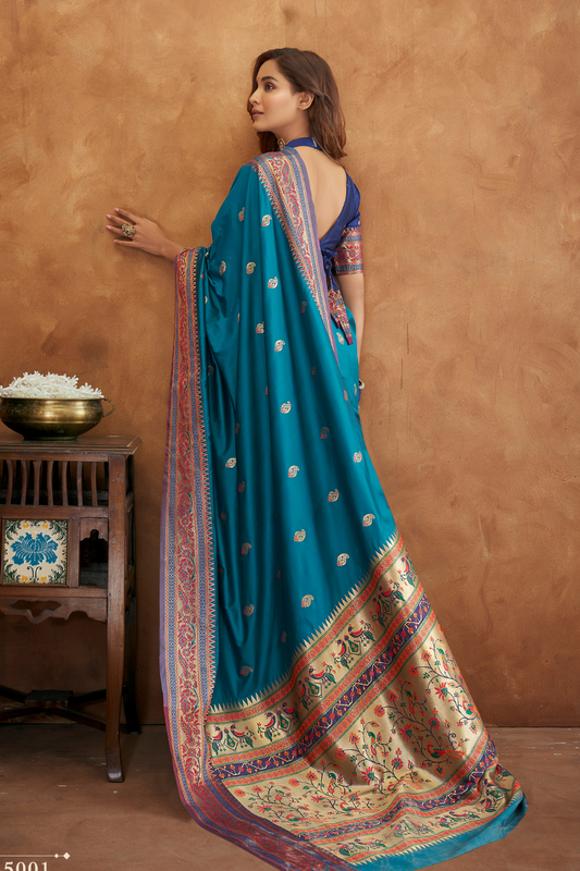 Golden Grace Soft Banarasi Silk Saree with Rich Pallu Design - LaVante Fashion