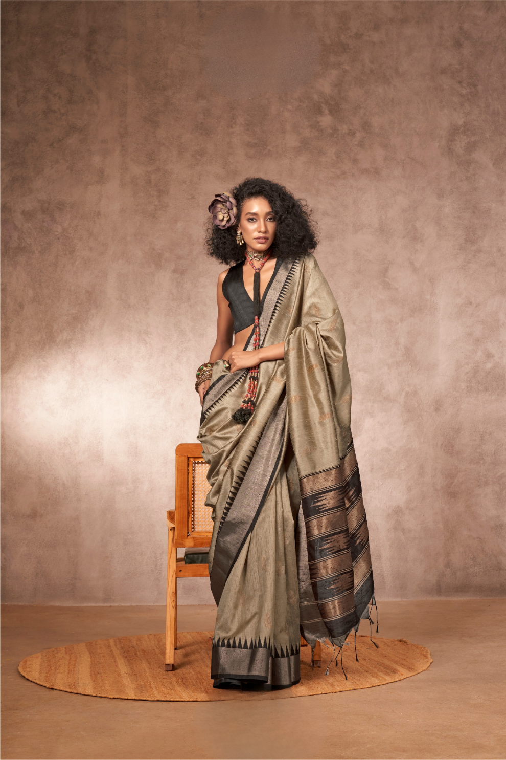 Bhagalpuri Handloom Silk Saree with Natural Weaving Elegance
