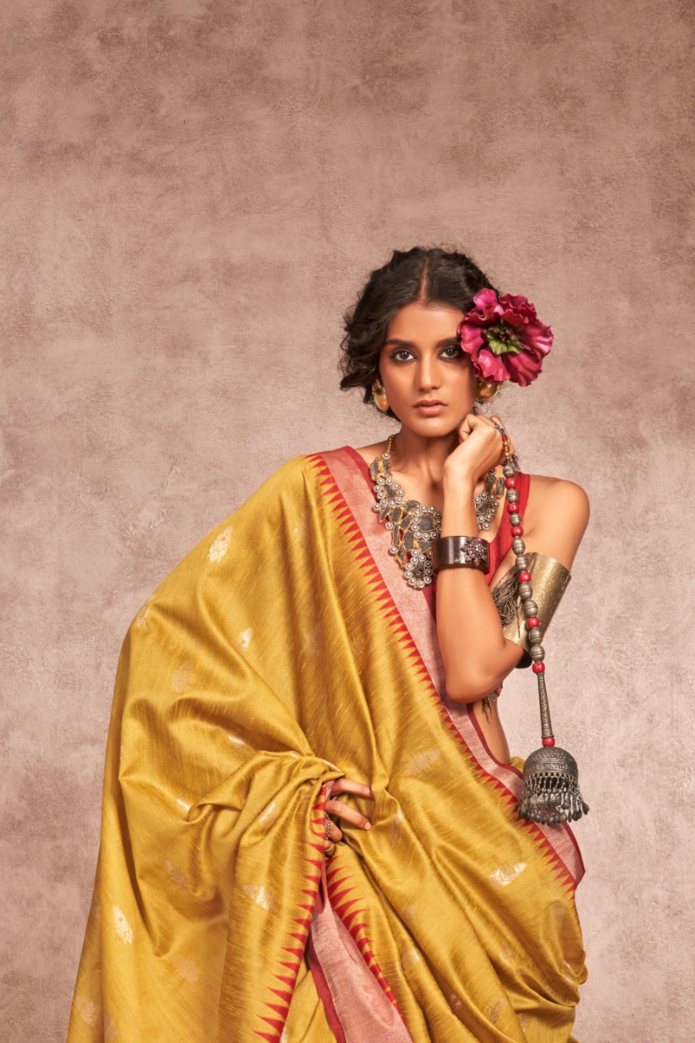 Bhagalpuri Handloom Silk Saree with Natural Weaving Elegance