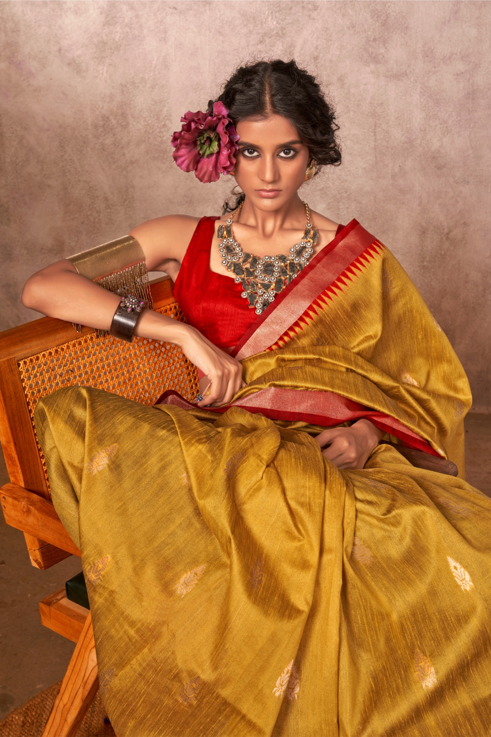 Bhagalpuri Handloom Silk Saree with Natural Weaving Elegance