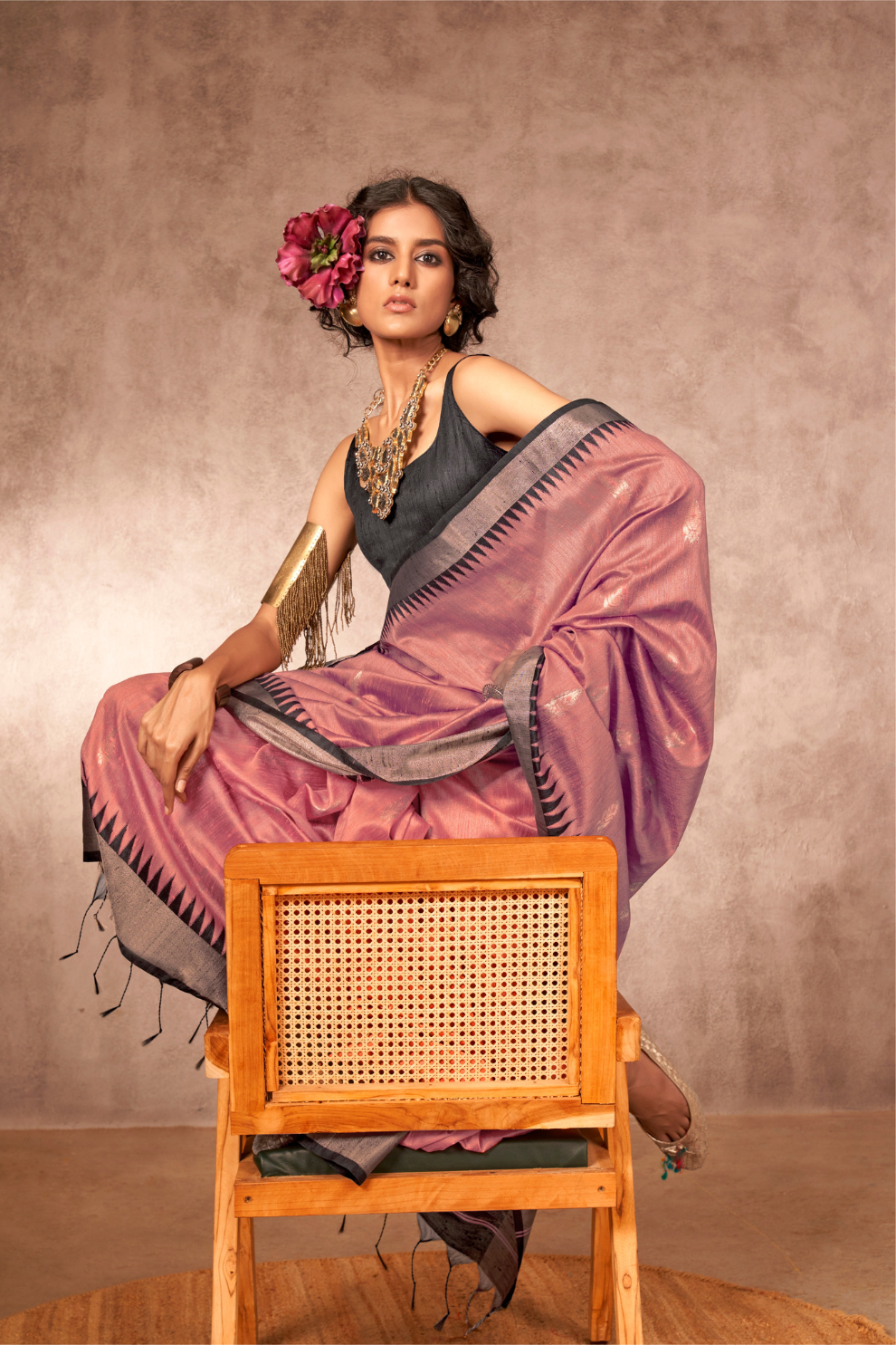 Bhagalpuri Handloom Silk Saree with Natural Weaving Elegance