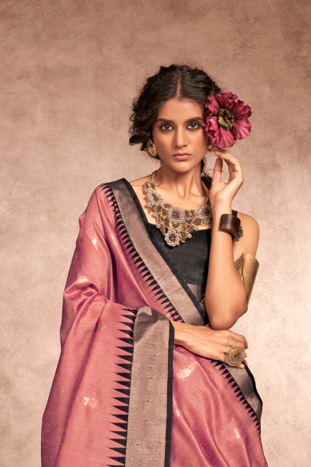 Bhagalpuri Handloom Silk Saree with Natural Weaving Elegance